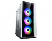 DEEPCOOL -MATREXX 55 V3 ADD-RGB WH 3F- ATX Case, with Side-Window (full sized 4mm thickness), Tempered Glass Side & Front panel, without PSU, Tool-less, Pre-installed: 1x A-RGB LED Strip, 3x A-RGB 120mm fans, PSU Shroud, Cable management, 1xUSB3.0, 2xUSB2